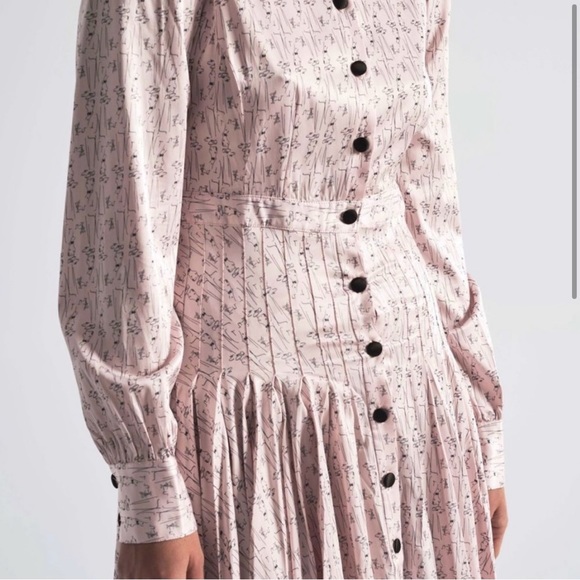 Rachel Antonoff Fanny Pleated Shirt Dress - Picture 2 of 12